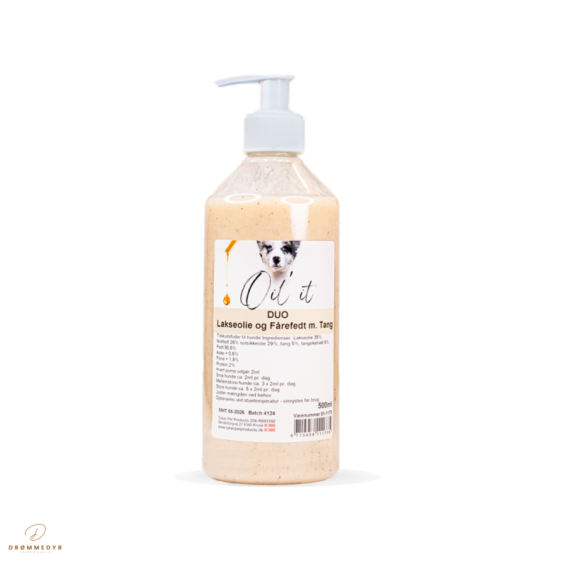 Oil'it DUO Lakseolie og Frefedt m. Tang 500ml