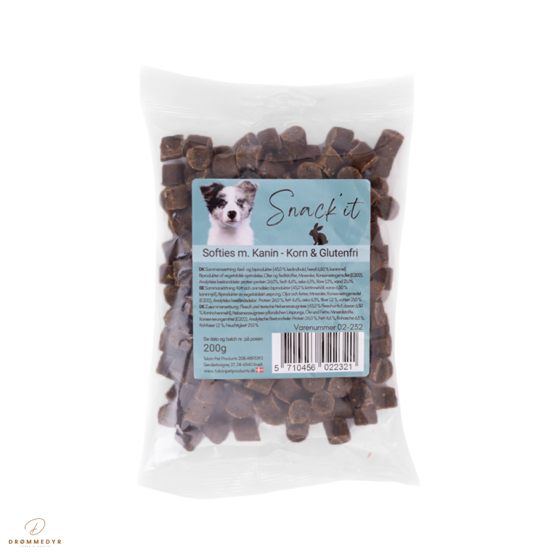 Softies m. Kanin - Korn &amp; Glutenfri 200g
