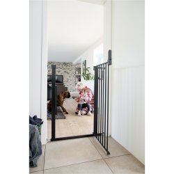 DogSpace Bonnie extra tall Pressure Fitted Pet gate, black 
