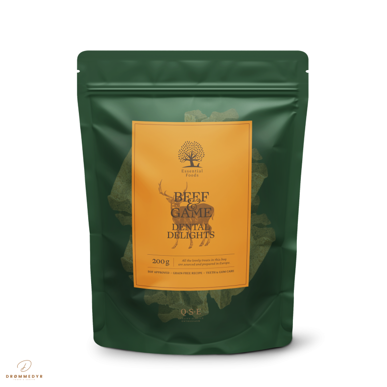 ESSENTIAL GRAIN-FREE BEEF &amp; GAME DENTAL DELIGHTS 200g