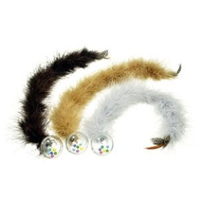 RATTLEBALL FEATHERTAIL 45CM ASS