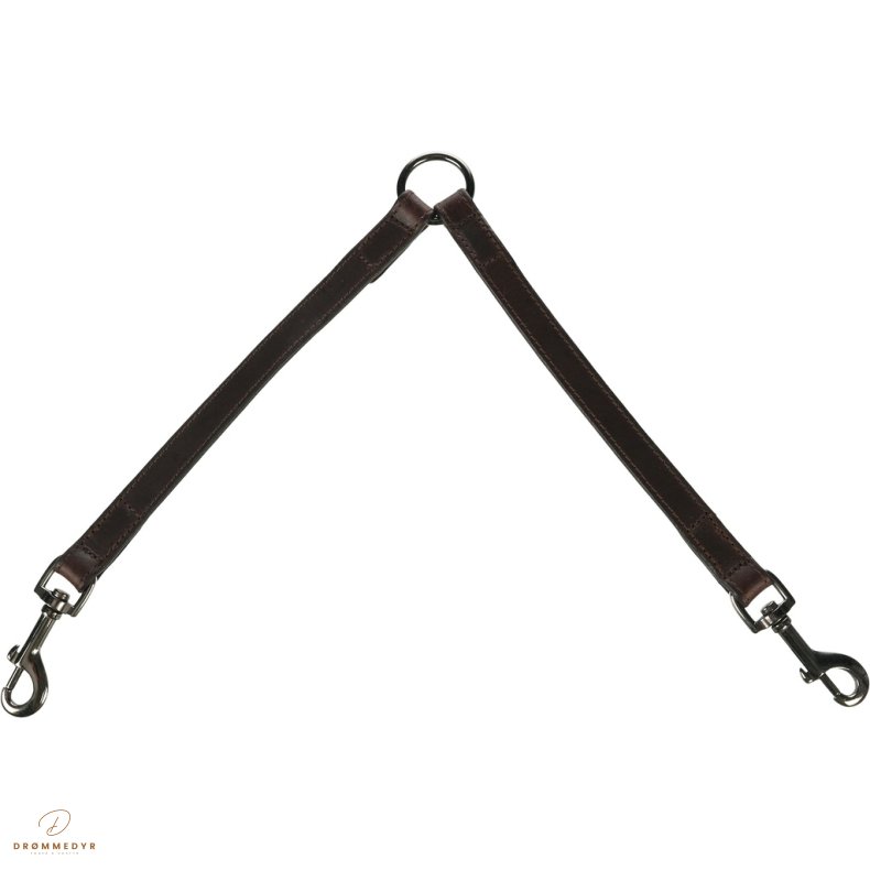 Kobler til to hunde - Brun, 30CM 12MM