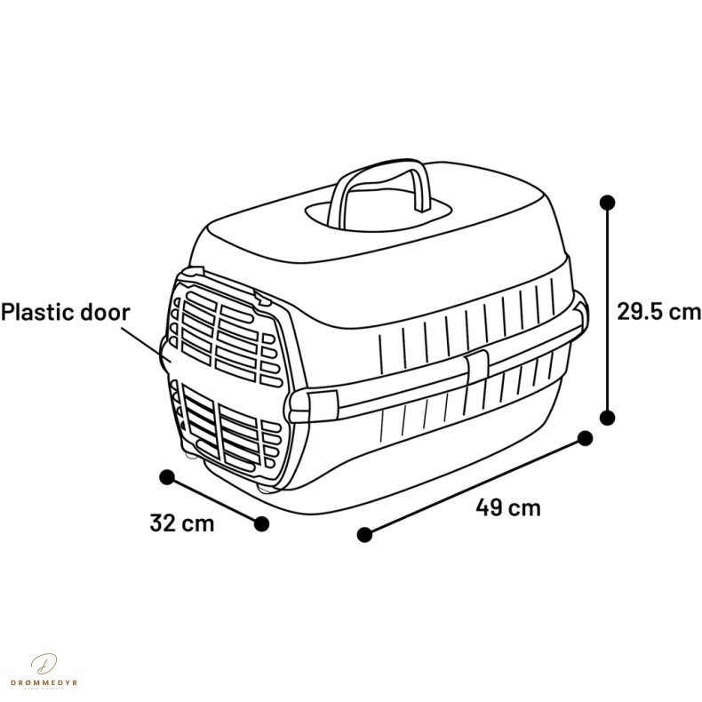 TRANSPORT CAGE NOAH GREY 32x49x29,5CM