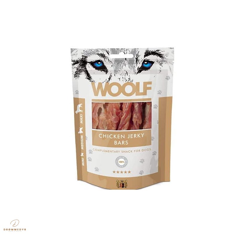 Woolf chicken jerky bars 100 gr.