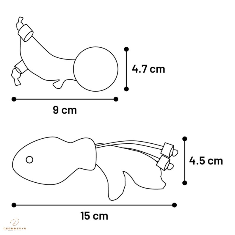 CT YUTSA FISH + BALL BROWN 15x4,5x2,5CM