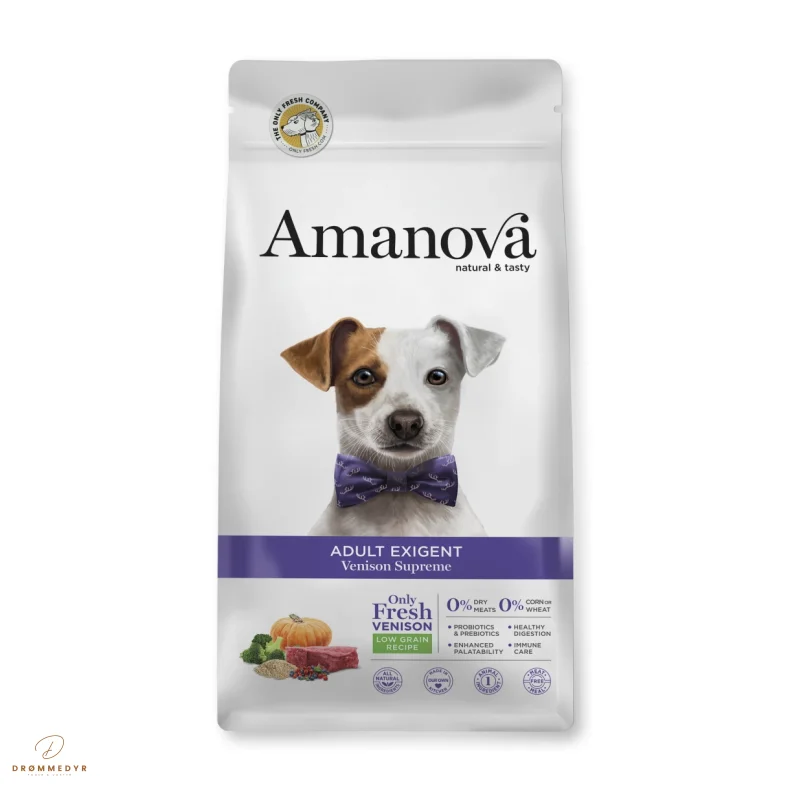 Amanova Eksklusiv Hjort - Hundefoder til kr�sne hunde - 10 kg