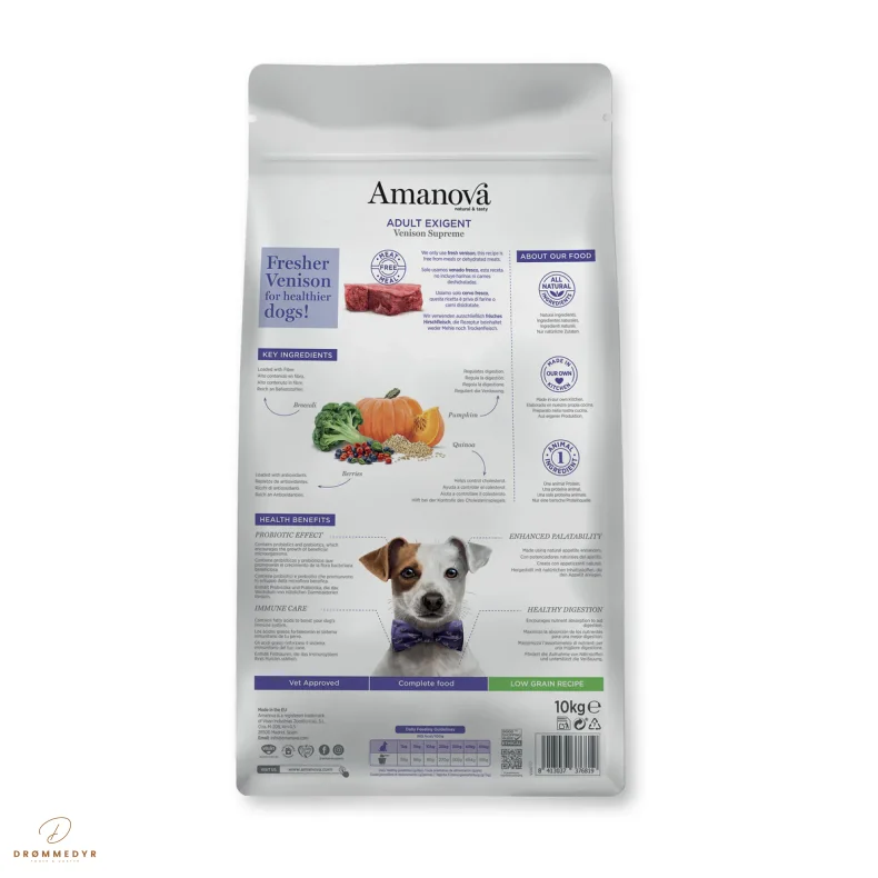 Amanova Eksklusiv Hjort - Hundefoder til kr�sne hunde - 2 kg