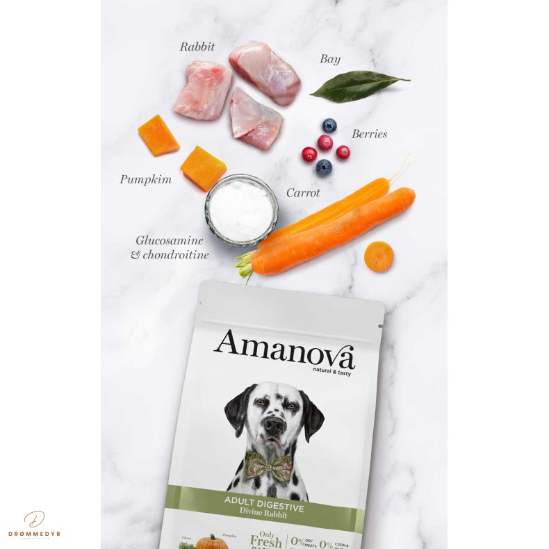 Amanova Sk�n Kanin - Kornfrit voksen hundefoder - 10 kg