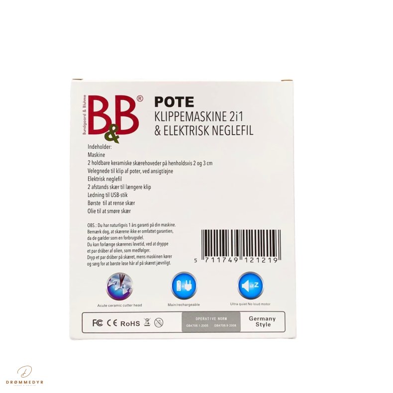 B&B Pote klippemaskine 2i1