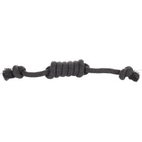 COTTON RINGO PULL ROPE 2 KNOTS/TWIST GREY 30CM/12MM