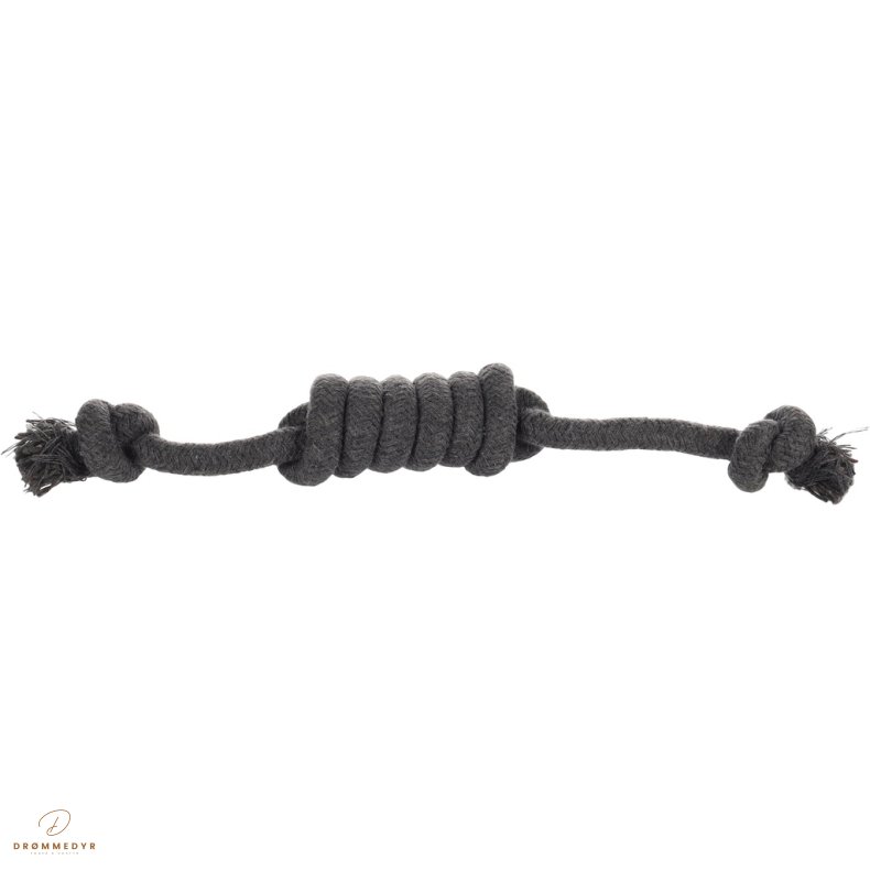 COTTON RINGO PULL ROPE 2 KNOTS/TWIST GREY 30CM/12MM