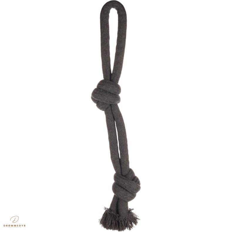 COTTON RINGO PULL ROPE 2 KNOTS GREY 45CM/18MM