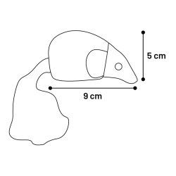 CT LEMMO MOUSE GREEN 9x5x14CM