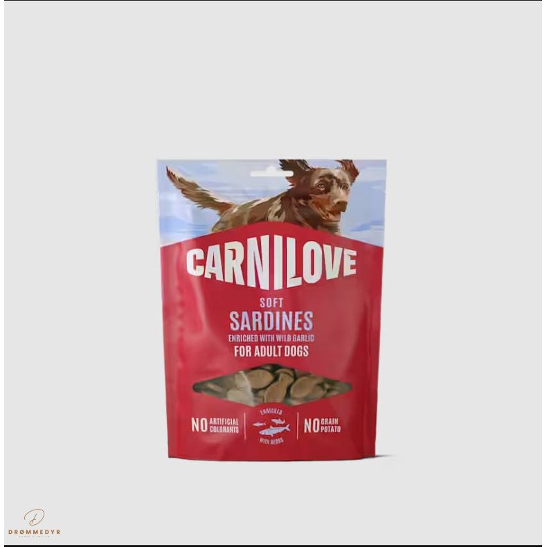 Carnilove Godbidder Semi Moist Snack Sardin &amp; Hvidl�g 200 g