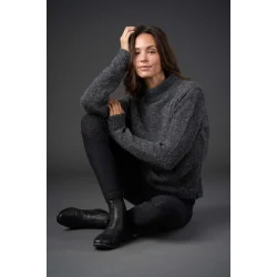 CATAGO Valerie strik pullover M�rkegr� Melange