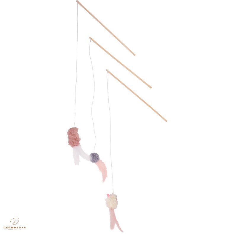 Companion cat teasing rod with plush toy and catnip - ass.