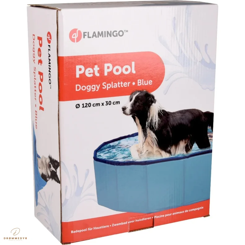 DOGGY SPLATTER POOL BLUE 120x30CM