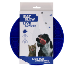 Eat Slow Live Longer Lick Mat Dimensions Circle Bl�