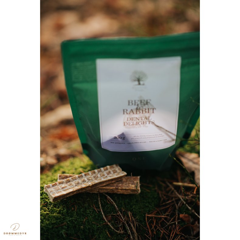 ESSENTIAL GRAIN-FREE BEEF &amp; RABBIT DENTAL DELIGHTS 200g