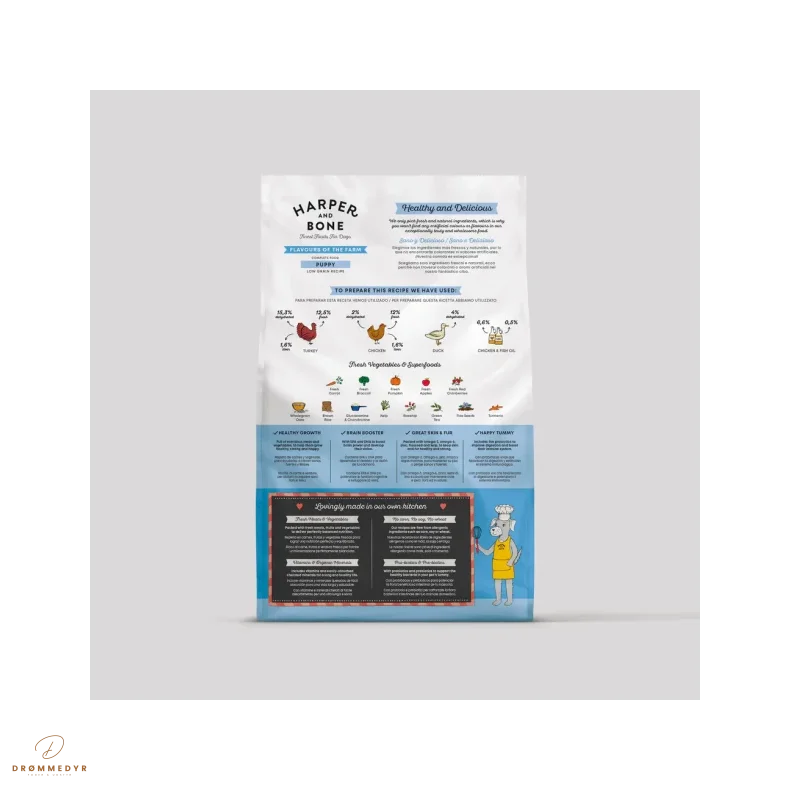Harper &amp; Bone Flavours Of The Farm - Hvalpefoder - 2 kg 