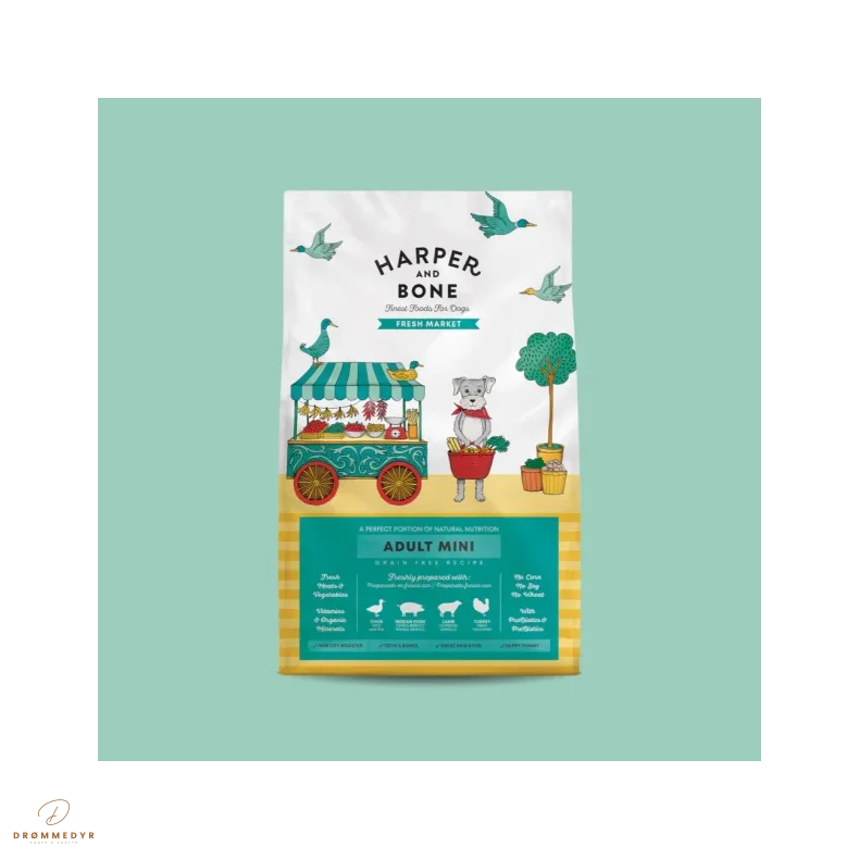 Harper &amp; Bone Fresh Market - Kornfrit voksen hundefoder til sm� hunde - 2 kg 