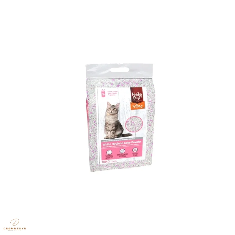 Hobby First Feline Kattegrus m. baby powder 10 kg.