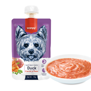 Wanpy Dog Tasty Meat Paste - Duck, Carrot & Pea 90g