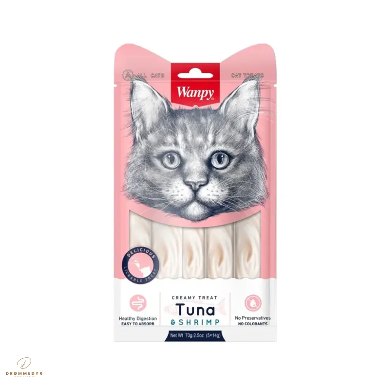 Wanpy Cat Creamy Lickable Treat - Tuna &amp; Shrimp 70g
