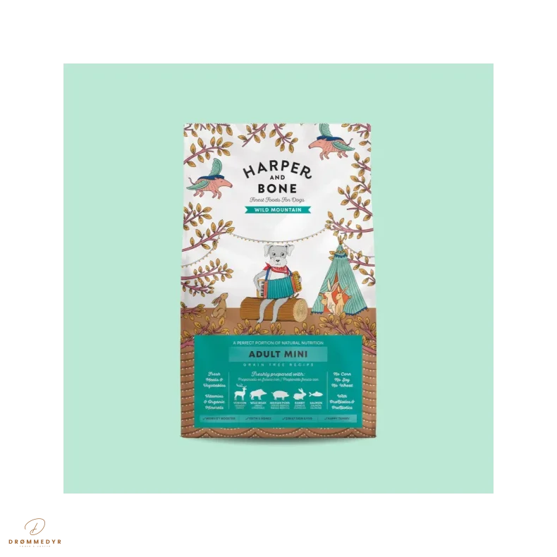 Harper &amp; Bone Wild Mountain - Kornfrit voksen hundefoder til sm� hunde - 2 kg 