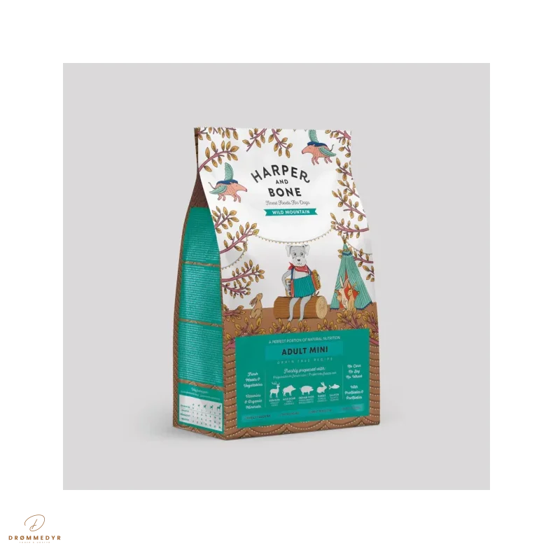 Harper &amp; Bone Wild Mountain - Kornfrit voksen hundefoder til sm� hunde - 2 kg 