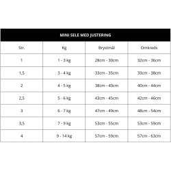 TRE PONTI Mini Sele med justering, str. 4, sort