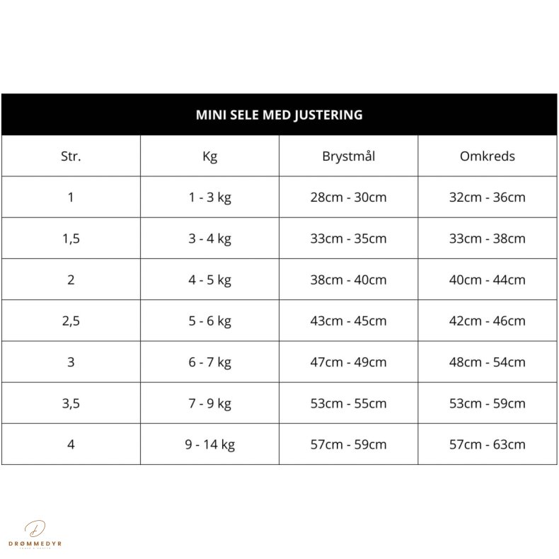 TRE PONTI Mini Sele med justering, str. 3,5, sort