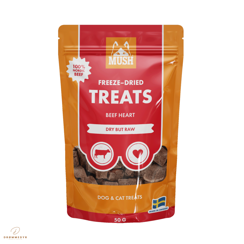 MUSH Treat Oksehjerte 50 Gram