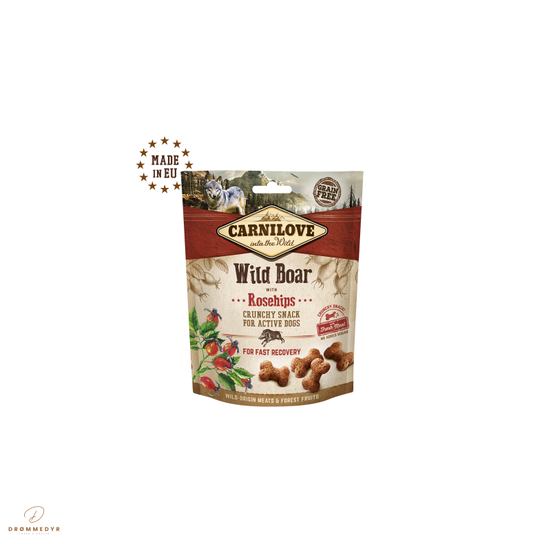 Carnilove Godbidder Crunchy Snack Vildsvin &amp; Hyben 200 g